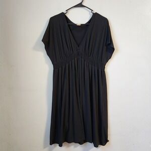 Mossimo Black‎ V Neck Short Sleeve Empire Waist Casual Dress XL